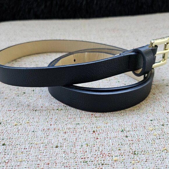 Steve Madden Women Belt Blacj Faux Leather Vegan Skinny Waistband Size XL - Picture 7 of 8